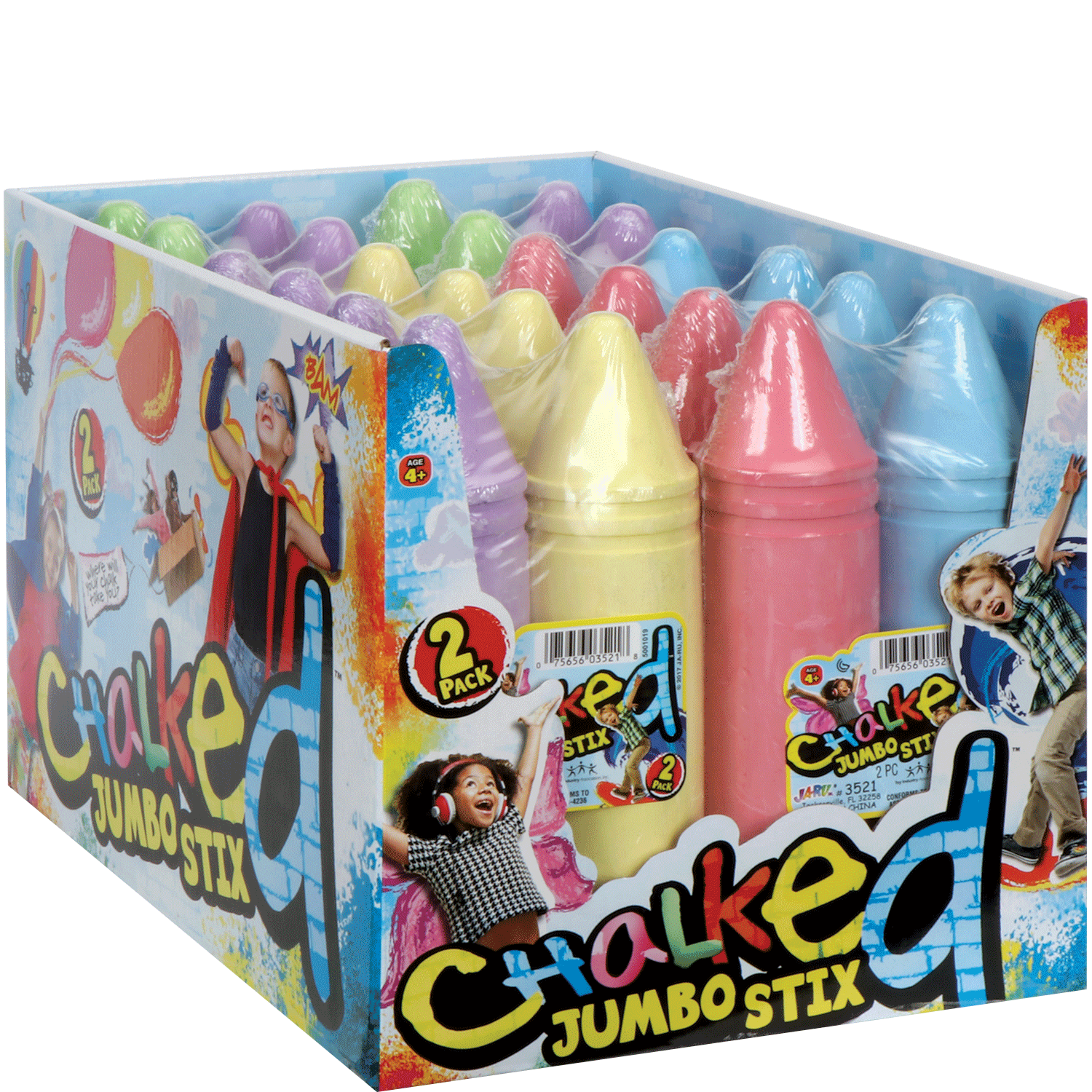 CHALKED JUMBO STIX 2 PACK PDQ