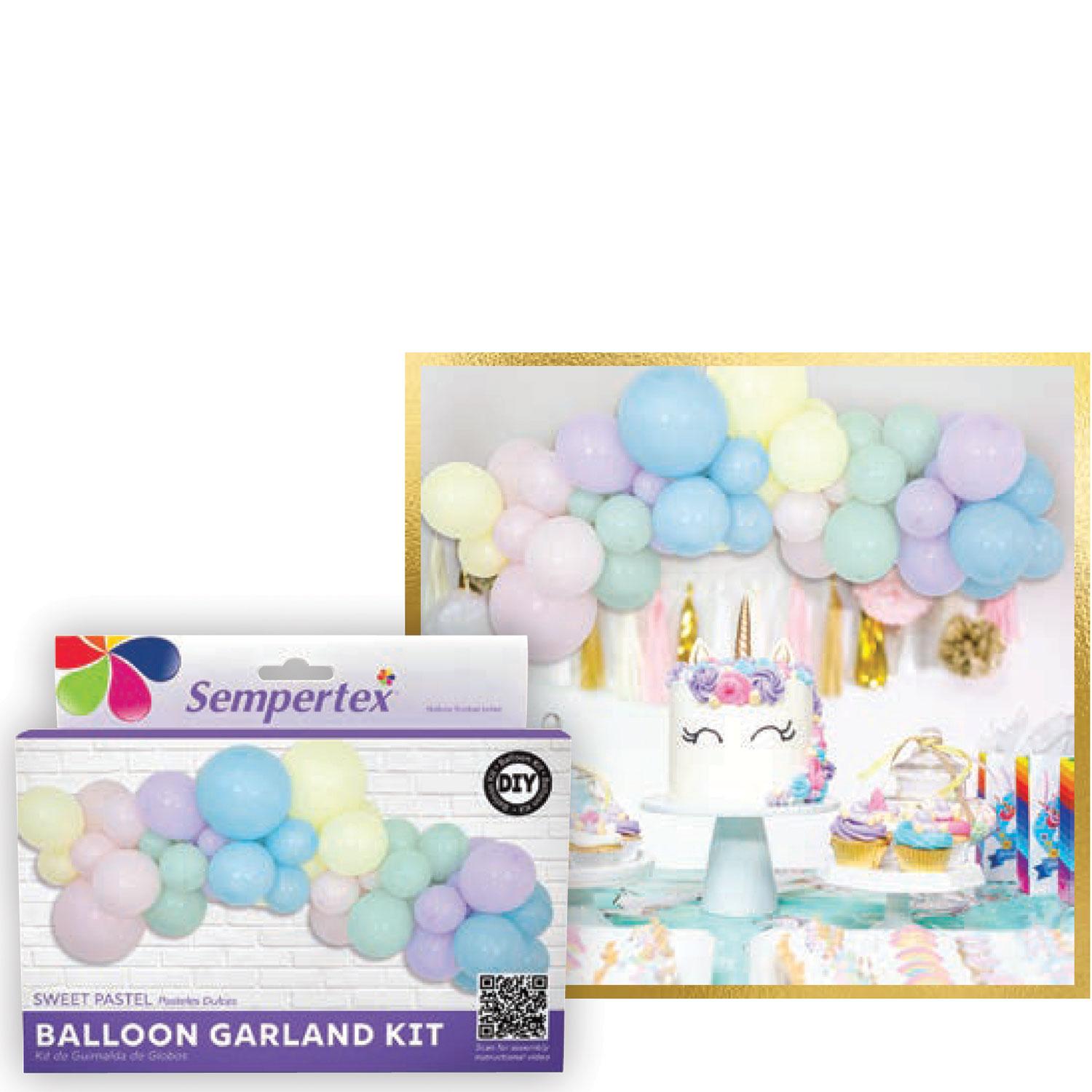 SWEET PASTEL BALLOON GARLAND KIT view 4