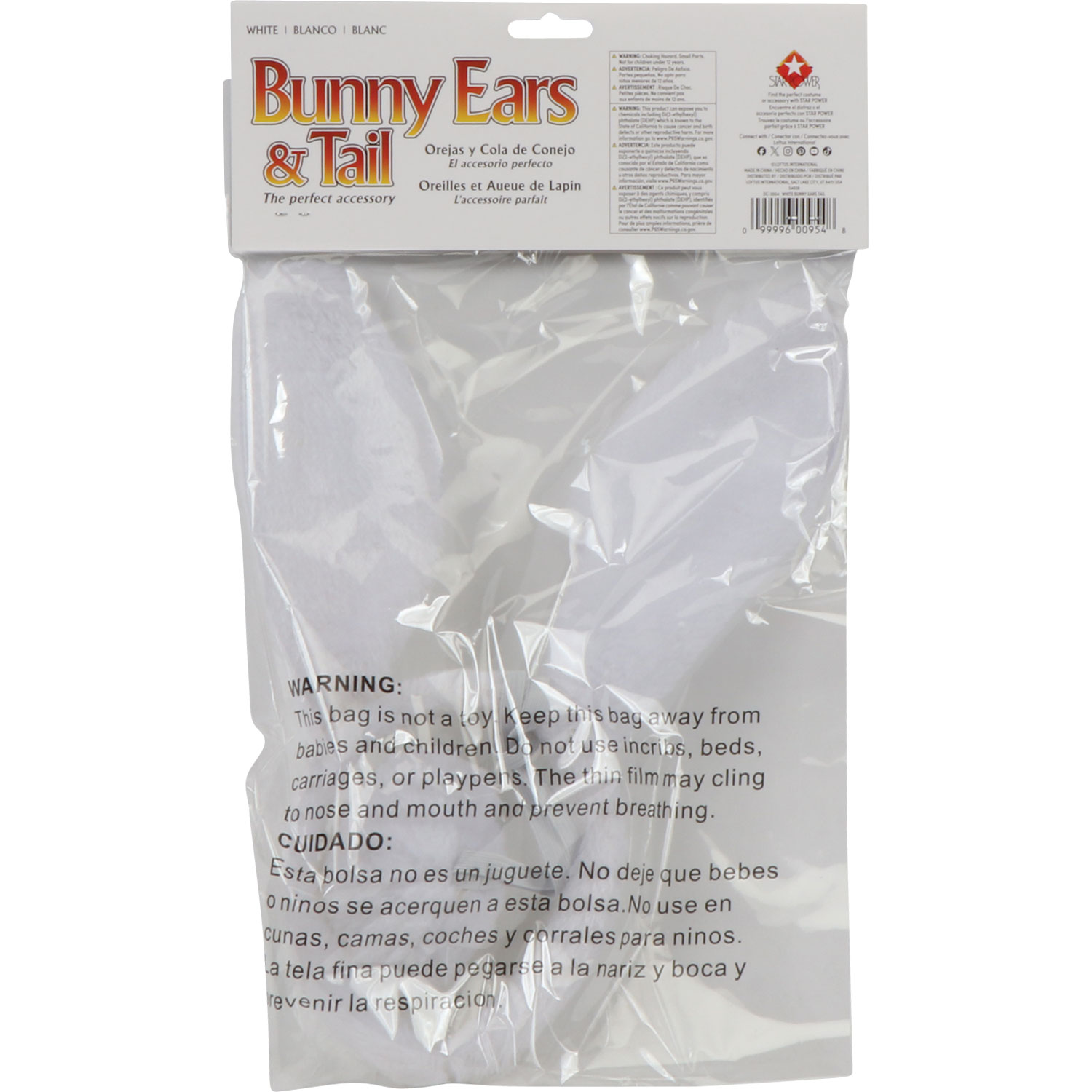 WHITE BUNNY EARS TAIL view 2