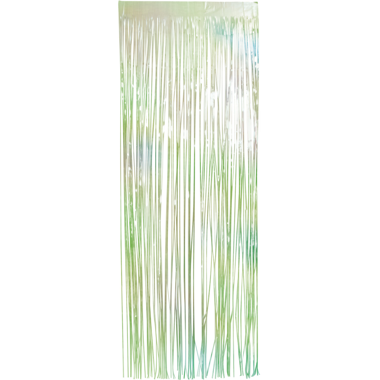 GREEN IRIDESCENT FOIL FRINGE CURTAIN view 2