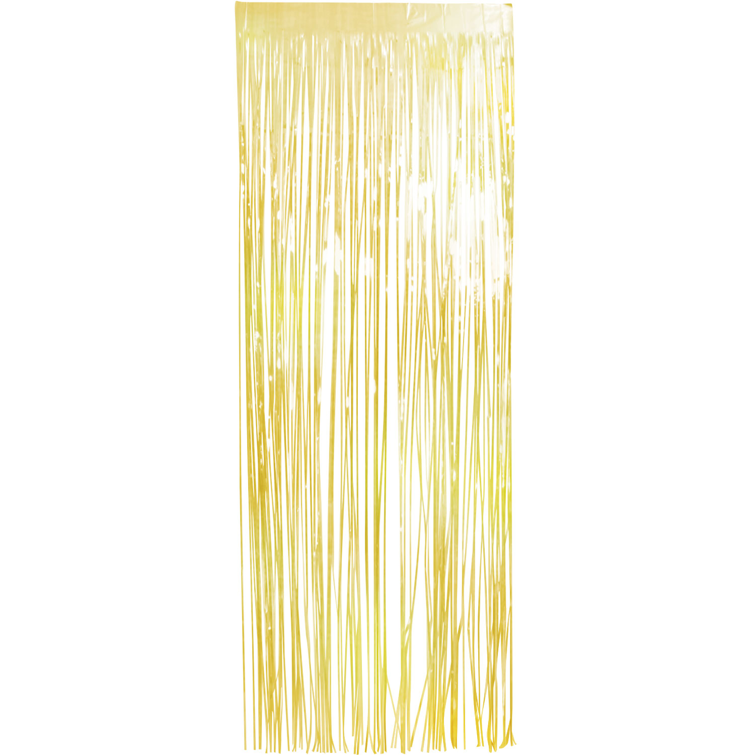 YELLOW IRIDESCENT FOIL FRINGE CURTAIN view 2