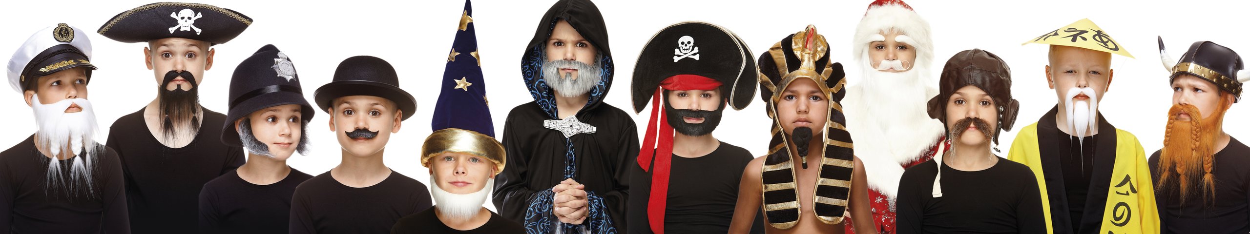 Mustaches — realistic self-adhesive false mustaches and beards