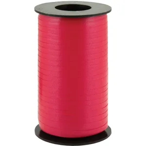 RED CURLING RIBBON CRIMPED