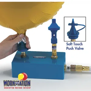 WORKSTATION COUNTERTOP INFLATOR WITH SOFT-TOUCH PUSH VALVE