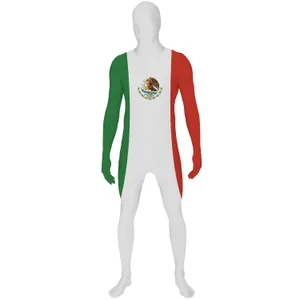 MEXICAN FLAG ADULT MORPHSUIT X-LARGE