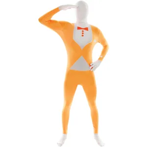 ORANGE FLURO TUX ADULT MORPHSUIT X-LARGE