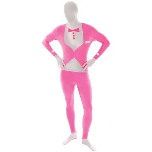 PINK FLURO TUX ADULT MORPHSUIT XX-LARGE