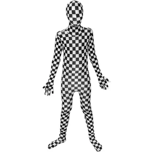 BLACK/WHITE CHECK KIDS MORPHSUIT SMALL