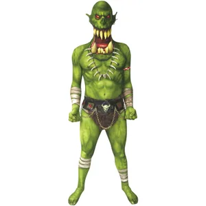 GREEN ORC JAW DROPPER KIDS MORPHSUIT MEDIUM