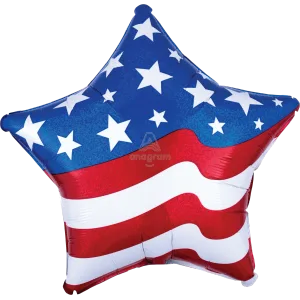 19" PATRIOTIC STAR SHAPE
