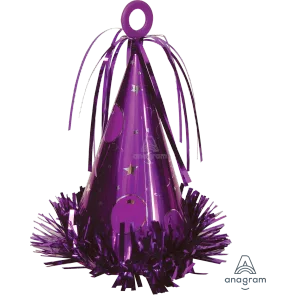 PURPLE PARTY HAT WEIGHT 6 OZ.