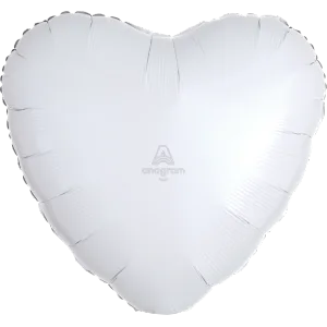 18" OPAQUE WHITE HEART HX