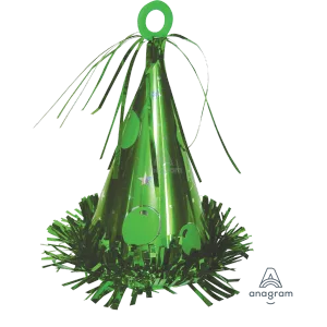 GREEN PARTY HAT WEIGHT 6 OZ.