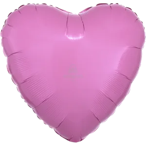 18" METALLIC PINK HEART HX