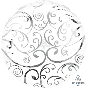 18" SILVER SWIRLS