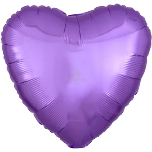 18" PEARL LAVENDER HEART HX