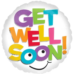18" GET WELL COLORFUL LETTERS VLP