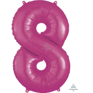 34" NUMBER 8 PINK