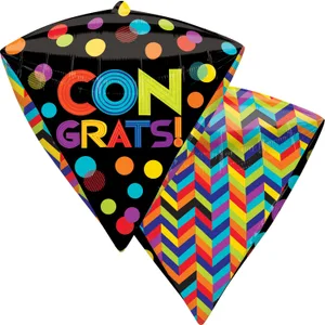 16" BRIGHT DOTS CONGRATS DIAMONDZ