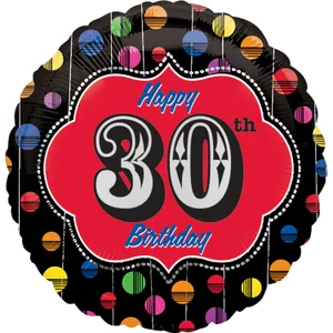 18" BIRTHDAY BRIGHT DOT 30 MARQUEE VLP