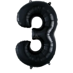 34" NUMBER 3 BLACK