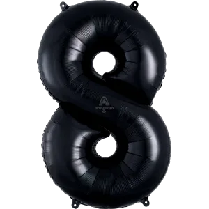 34" NUMBER 8 BLACK