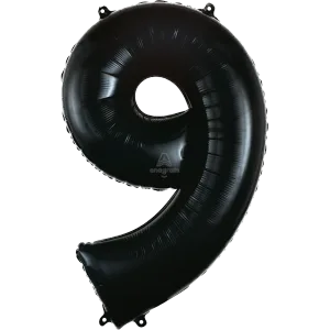 34" NUMBER 9 BLACK
