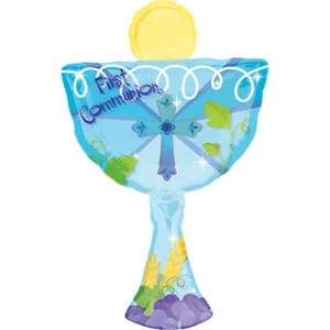 1ST COMMUNION BLUE CHALICE SUPER SHAPE