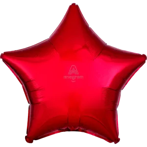 19" METALLIC RED STAR SHAPE