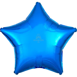 19" METALLIC BLUE STAR SHAPE