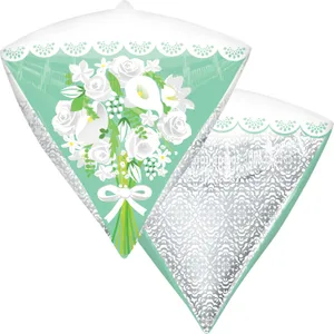 16" FOR THE BRIDE FLORAL DIAMONDZ