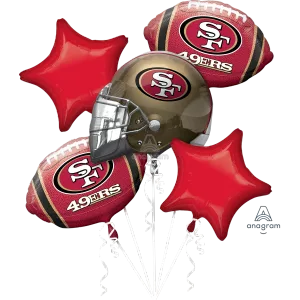 SAN FRANCISCO 49ERS BOUQUET OF BALLOONS