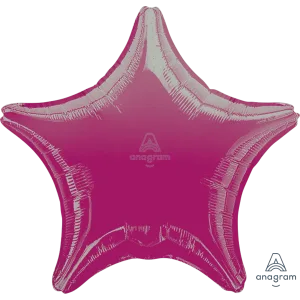 19" METALLIC FUCHSIA STAR SHAPE