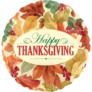 18" THANKSGIVING ELEGANT LEAVES VLP HX