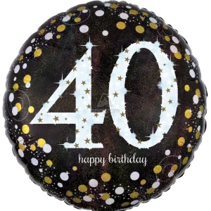 18" SPARKLING BIRTHDAY 40 HOLOGRAPHIC