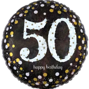 18" SPARKLING BIRTHDAY 50 HOLOGRAPHIC