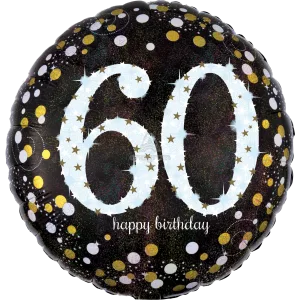 18" SPARKLING BIRTHDAY 60 HOLOGRAPHIC
