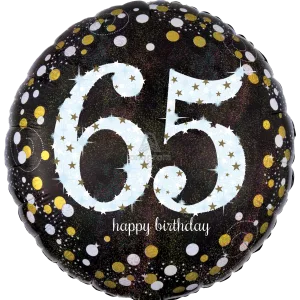 18" SPARKLING BIRTHDAY 65 HOLOGRAPHIC