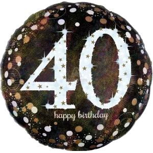 28" SPARKLING BIRTHDAY 40 HOLOGRAPHIC