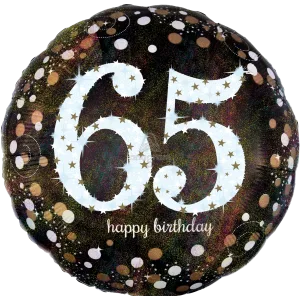 28" SPARKLING BIRTHDAY 65 HOLOGRAPHIC