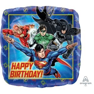 18" JUSTICE LEAGUE HAPPY BIRTHDAY HX
