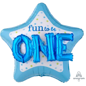 36" FUN TO BE O-N-E BOY MULTI-BALLOON