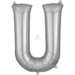 34" LETTER U SILVER