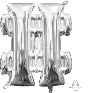 16" SYMBOL # HASHTAG SIGN SILVER