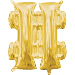 16" SYMBOL # HASHTAG SIGN GOLD