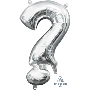 16" SYMBOL ? QUESTION MARK SILVER