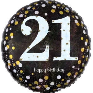 18" SPARKLING BIRTHDAY 21 HOLOGRAPHIC
