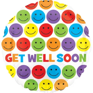 18" BRIGHT SMILES GET WELL SOON VLP HX