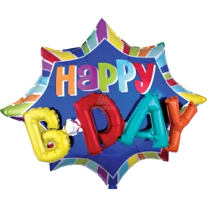 BURST HAPPY BIRTHDAY MULTI-BALLOON