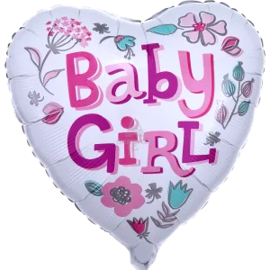 18" BABY GIRL HEART HX